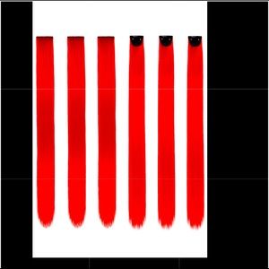 Red Hair Extensions Clip in Synthetic 24’’ Long